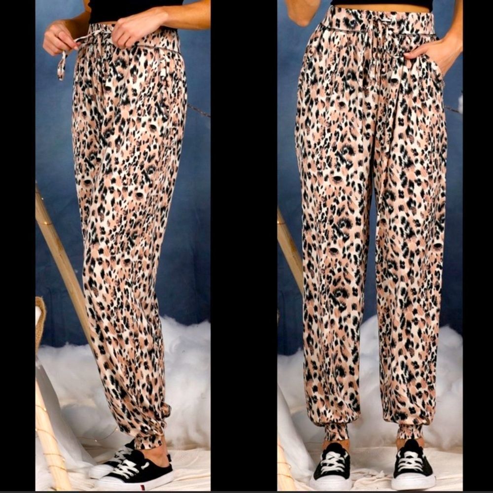 Leopard Print Joggers